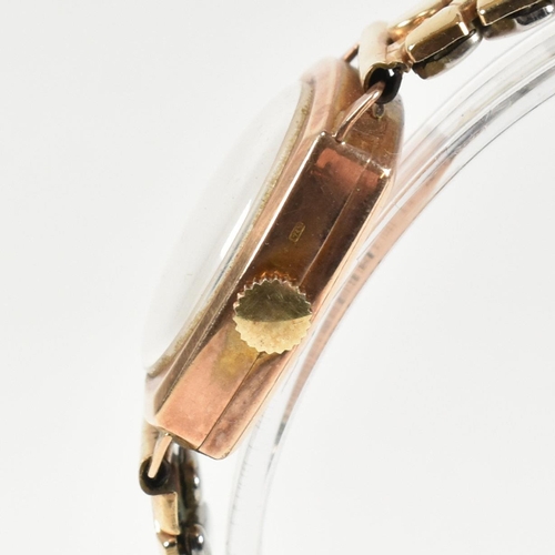 124 - A 1930s hallmarked 9ct gold cased wrist watch. The 17 jewel lever watch branded H&S having subsidiar... 