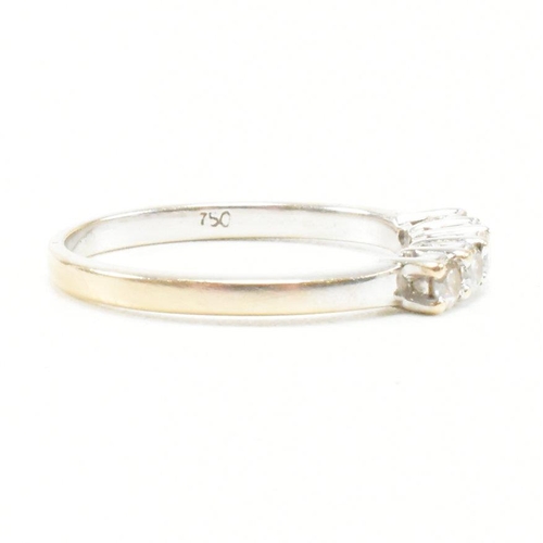 140 - A 9ct gold and diamond solitaire ring. The ring set with a round brilliant cut diamond. Estimated di... 