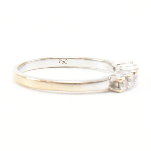 140 - A 9ct gold and diamond solitaire ring. The ring set with a round brilliant cut diamond. Estimated di... 