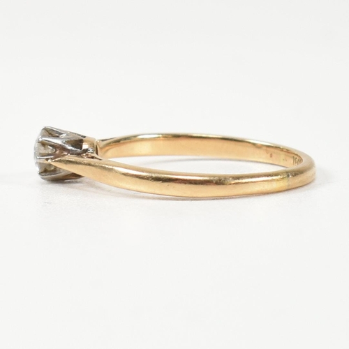 174 - An 18ct gold and diamond solitaire ring. The ring set with a single eight claw set round brilliant c... 