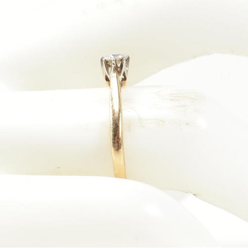 174 - An 18ct gold and diamond solitaire ring. The ring set with a single eight claw set round brilliant c... 