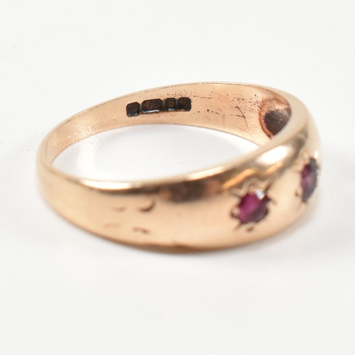 217 - Two hallmarked 9ct gold and gem set rings. The rings to include a hallmarked 9ct gold solitaire ring... 