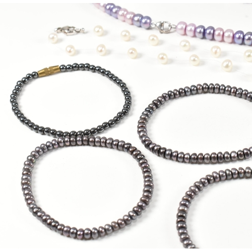 235 - A collection of Honora cultured pearl jewellery. The jewellery to include seven pairs of 925 silver ... 