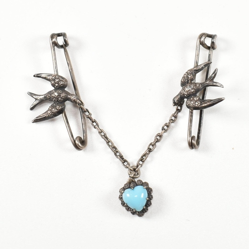 289 - Collection of silver jewellery including French Secessionist brooch pin. The lot to include a 19th c... 