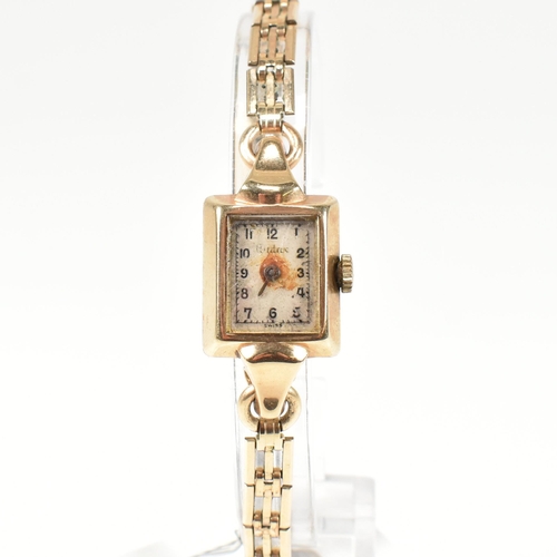 A hallmarked 9ct gold Audax ladies dress watch with rolled gold ...