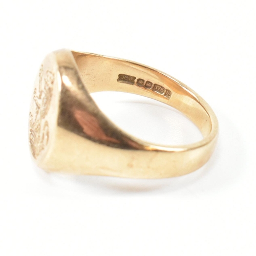 325 - A hallmarked 9ct gold and diamond band ring and a hallmarked 9ct gold signet ring. The rings to incl... 