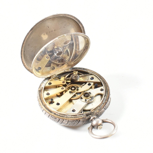 340 - A hallmarked silver R. Showering of Bristol fob pocket watch. The Swiss hallmarked silver fob watch ... 