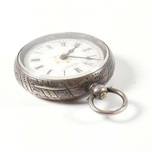 340 - A hallmarked silver R. Showering of Bristol fob pocket watch. The Swiss hallmarked silver fob watch ... 