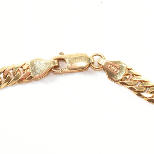 35 - A hallmarked 9ct gold chain flat link chain necklace. Hallmarked Birmingham. Weight 19.5g. Measures ... 