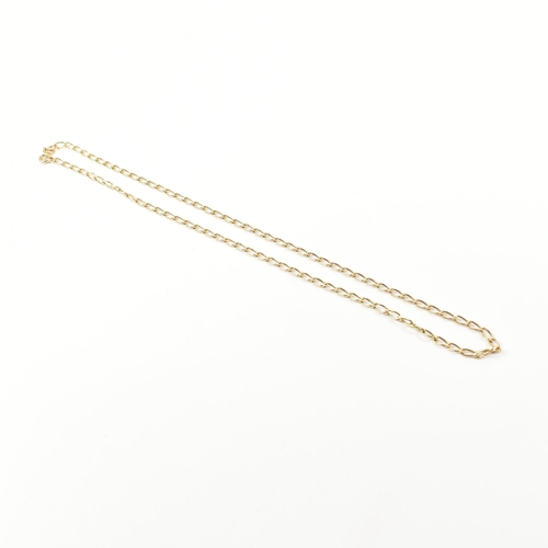 352 - An Italian hallmarked 9ct gold twisted cable chain necklace. The 9ct gold chain necklace hallmarked ... 