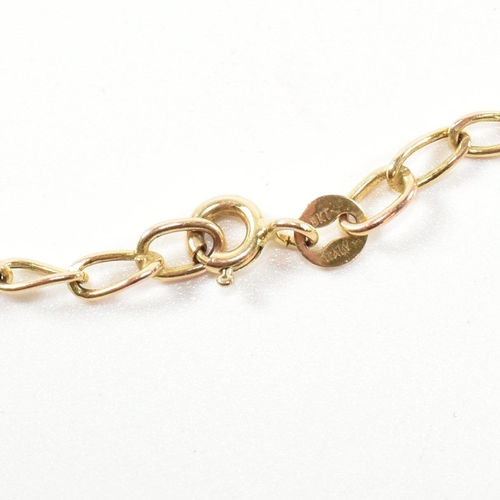 352 - An Italian hallmarked 9ct gold twisted cable chain necklace. The 9ct gold chain necklace hallmarked ... 