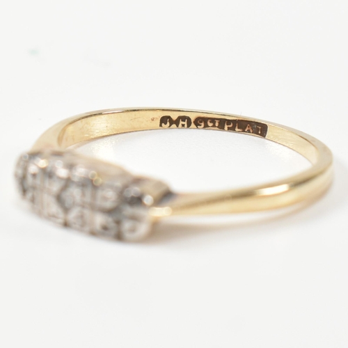 380 - A Victorian/Edwardian 18ct gold, sapphire and diamond ring and a Victorian 9ct gold and platinum dia... 