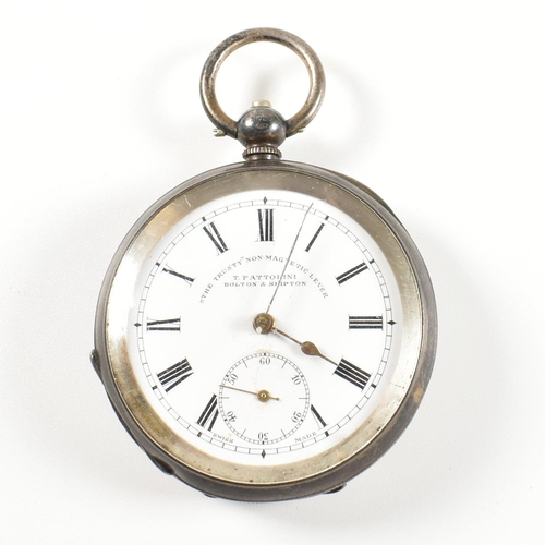 392 - A George V hallmarked silver Fattorini pocket watch. The silver open face pocket watch having a whit... 