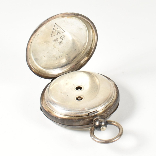 392 - A George V hallmarked silver Fattorini pocket watch. The silver open face pocket watch having a whit... 