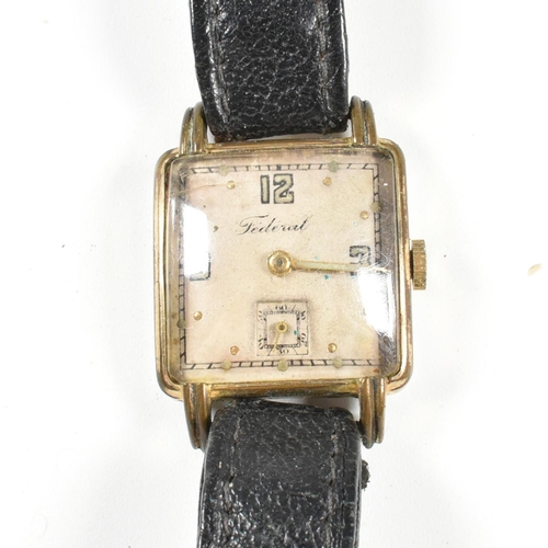 404 - Collection of vintage wristwatches. The watches to include Avia17 jewel incabloc wrist watch. A hall... 