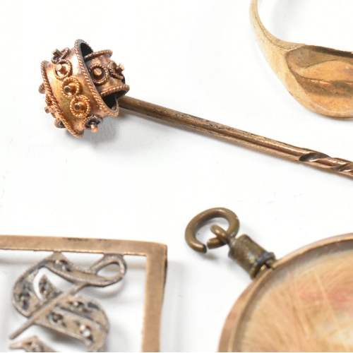 44 - A collection of 19th century and later jewellery. The jewellery to include a 19th century stick pin ... 