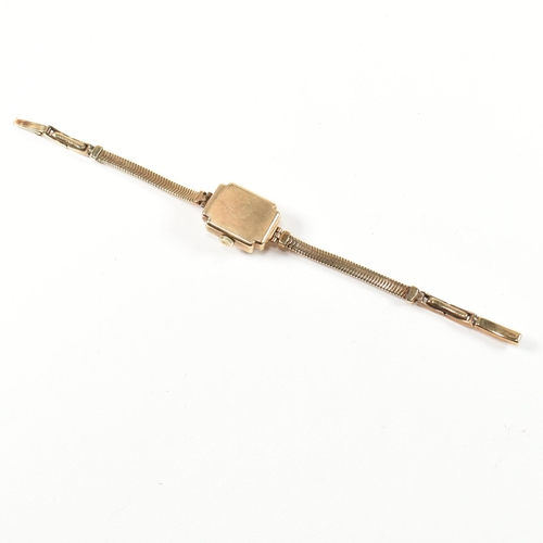 78 - A 1950s Rotary hallmarked 9ct gold rotary wrist watch. The watch having hallmarked snake chain strap... 