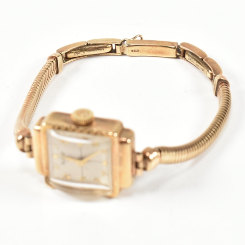 78 - A 1950s Rotary hallmarked 9ct gold rotary wrist watch. The watch having hallmarked snake chain strap... 