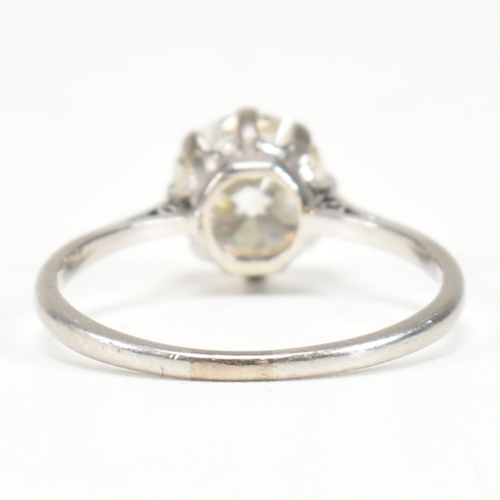 14A - A 1930s 18ct gold and diamond solitaire ring. The ring having an eight claw mounted old European cut... 