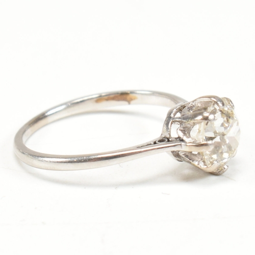 14A - A 1930s 18ct gold and diamond solitaire ring. The ring having an eight claw mounted old European cut... 