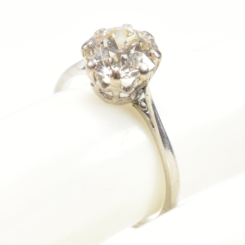 14A - A 1930s 18ct gold and diamond solitaire ring. The ring having an eight claw mounted old European cut... 