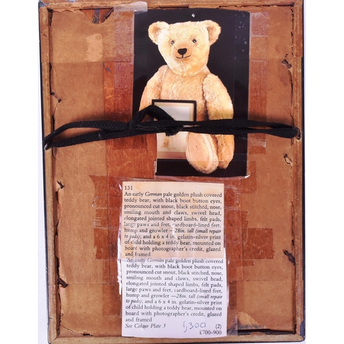 100 - Teddy Bear - a large early 20th century German (likely Steiff ) made teddy bear. Pale golden mohair,... 