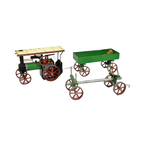 108 - Live Steam - an original vintage Mamod live steam model Steam Tractor TE1A Traction Engine along wit... 