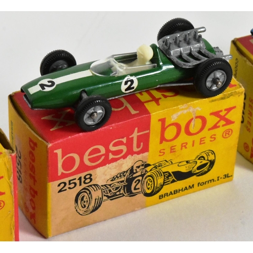 109 - Diecast - x4 vintage Dutch made (Ifabex) Best Box diecast Formula One racing cars comprising 2518 Br... 