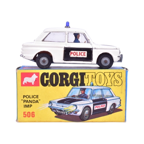 115 - Diecast - an original vintage Corgi Toys boxed diecast model No. 506 Police ' Panda ' Imp. White bod... 