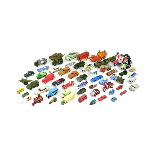 116 - Diecast - a collection of assorted diecast model cars, haulage, tanks and other vehicles of various ... 