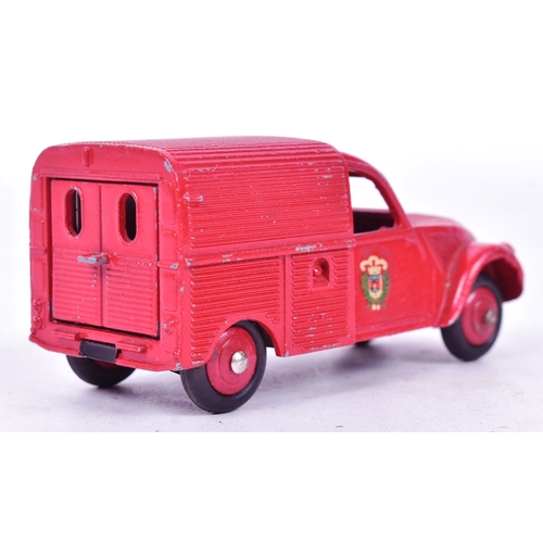 12 - French Dinky Toys - an original vintage French made Dinky Toys model No. 25D Citroen 2CV Fire Van. R... 