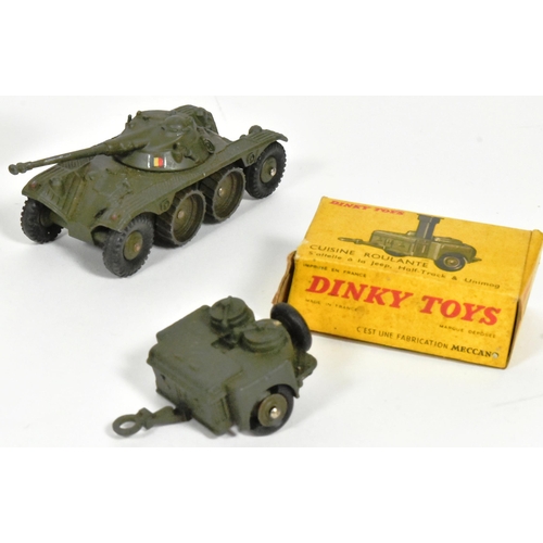 46 - French Dinky Toys - a collection of x8 original vintage French made Dinky Toys diecast models of Mil... 