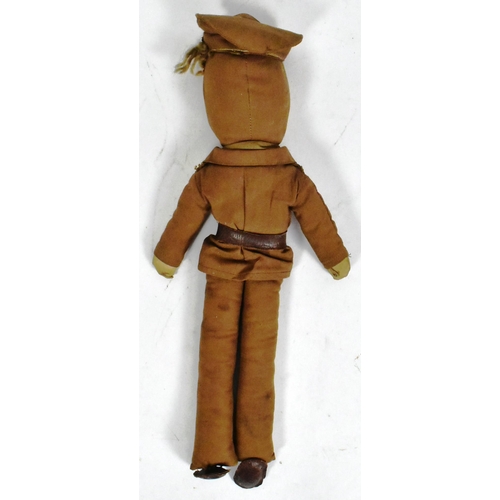 49 - WWI First World War - an early 20th century WW1 era rag type doll in the form of an RAMC (Royal Army... 