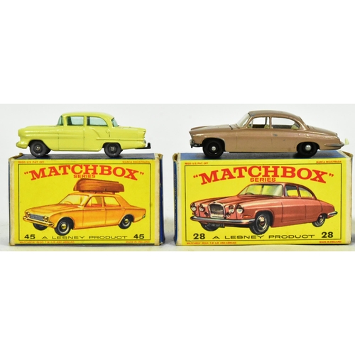 51 - Diecast - a collection of x5 vintage Lesney made diecast model cars comprising No. 13 Dodge Wreck Tr... 