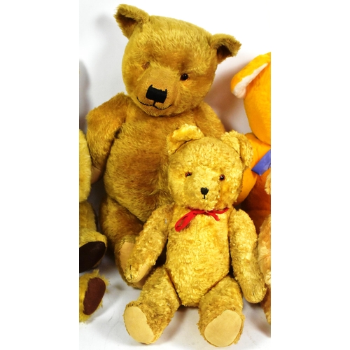 58 - Teddy Bears - a collection of x6 vintage 20th century teddy bears. Includes: Chad Valley Chiltern 'H... 