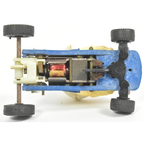 74 - Scalextric - a vintage 1960s Triang Scalextric slot car racing K1 Go Kart. Blue with driver wearing ... 