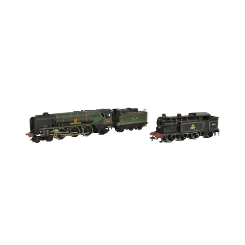 96 - Model Railway - two vintage Hornby Dublo OO gauge trainset locomotive engines. Comprising of; no. 34... 