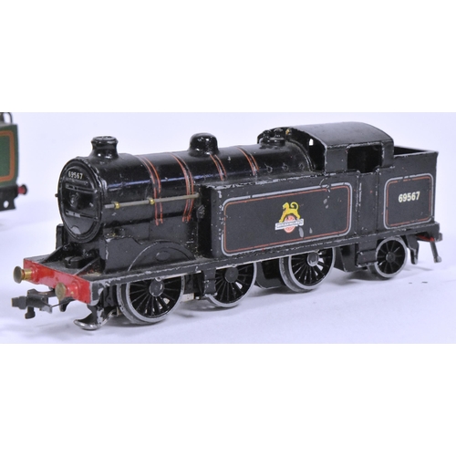 96 - Model Railway - two vintage Hornby Dublo OO gauge trainset locomotive engines. Comprising of; no. 34... 