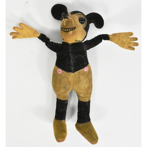 99 - Deans Rag Book Co - Mickey Mouse - an early c1930s Mickey Mouse plush toy by Dean's Rag Book Co. Bla... 