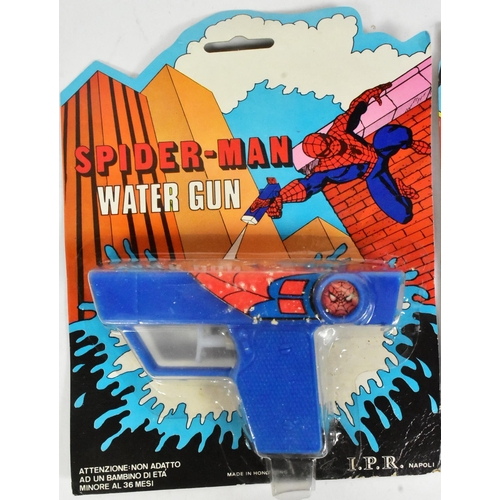 406 - Marvel & DC - x2 vintage rack pack Marvel / DC ' Water Gun ' water pistols. Spider-Man and Batman. B... 