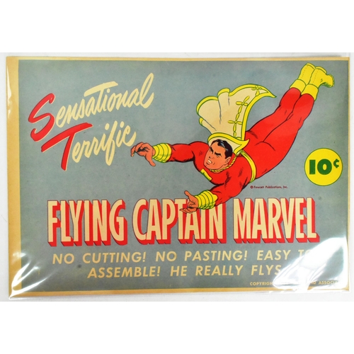 429 - Marvel - Reed & Associates - x2 c1944 Reed And Associates made ' Flying Captain Marvel ' Fawcet Publ... 