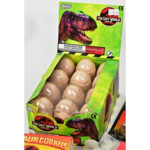 432 - Jurassic Park - a collection of vintage 1990s ex-shop stock Topps Dinosaur Egg Candy Containers, tem... 