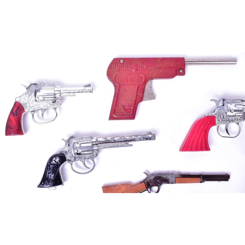 443 - A collection of x13 vintage childrens toy pistol guns to include Crescent Toy Dakota, Rustler Gem, L... 