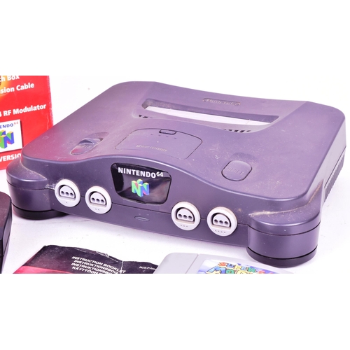 444 - Retro Gaming - original vintage Nintendo 64 video game console with Mario 64 game cartridge and inst... 