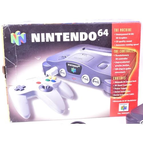 444 - Retro Gaming - original vintage Nintendo 64 video game console with Mario 64 game cartridge and inst... 