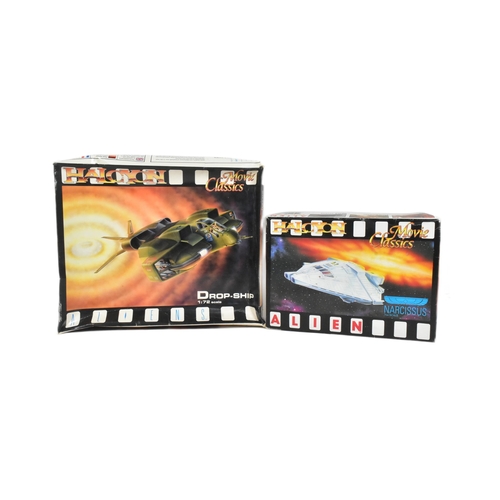 448 - Alien - x2 vintage 1990s Halcyon ' Movie Classics ' ( Alien & Aliens ) plastic model kits comprising... 