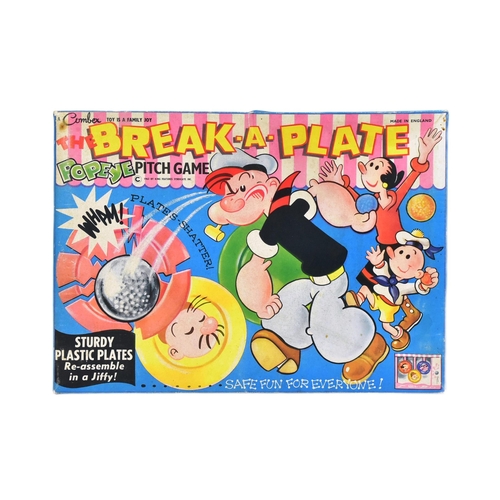 449 - Popeye - a vintage Combex made Popeye ' Break a Plate ' carnival style game containing x3 breakable ... 