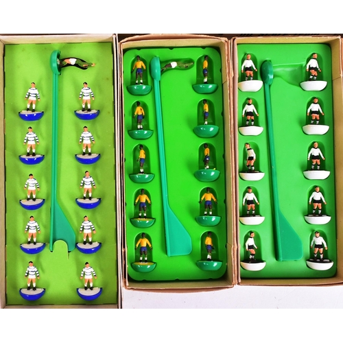 454 - Subbuteo - a collection of x8 vintage Subbuteo table top football game teams. Various teams all appe... 