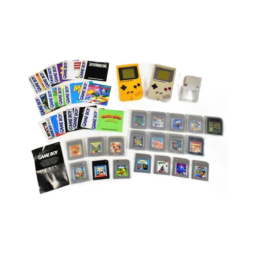 462 - Nintendo - Game Boy - two vintage Nintendo Gameboy handheld consoles, one in classic grey the other ... 