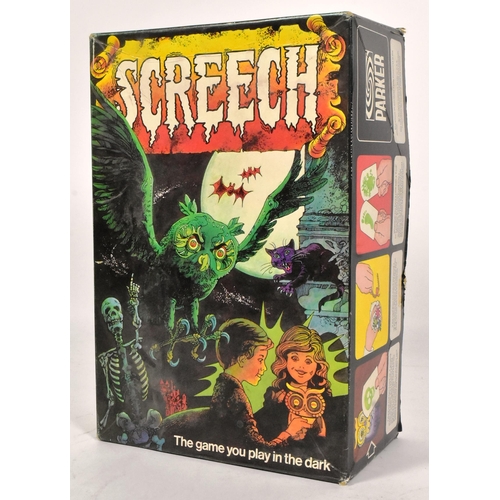 464 - Board Games - a vintage 1970s (1974) Parker made ' Screech ' glow in the dark concentration game. Th... 